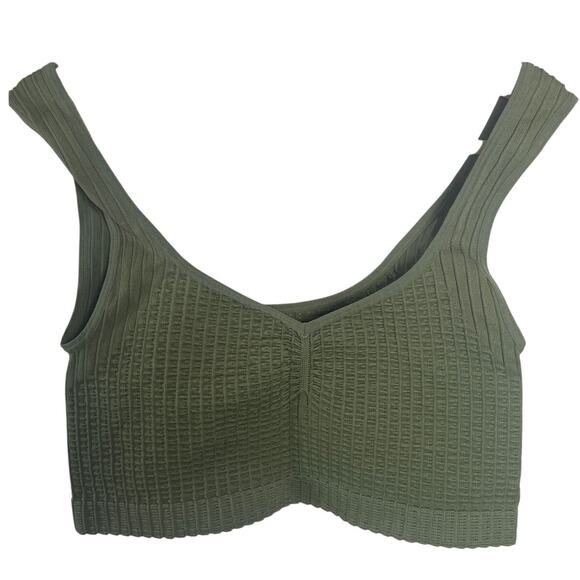 Out From Under Urban Outfitters Nylon Women's Seamless Green Tank Top M / L - Picture 1 of 5